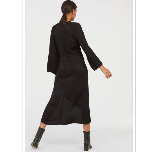 NWT Black Leopard Print Jacquard Weave Dress - Picture 4 of 8